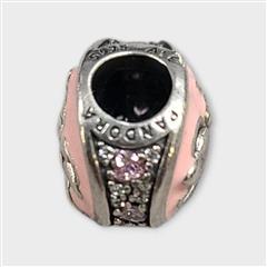 Authentic Pandora Disney Vintage Minnie Mouse Charm Pink Enamel